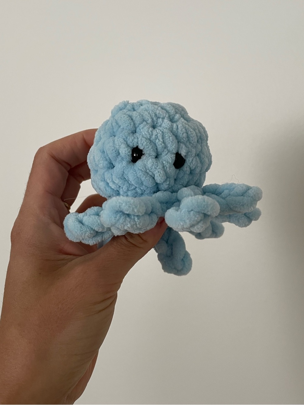 Handmade Crochet soft blue octopus